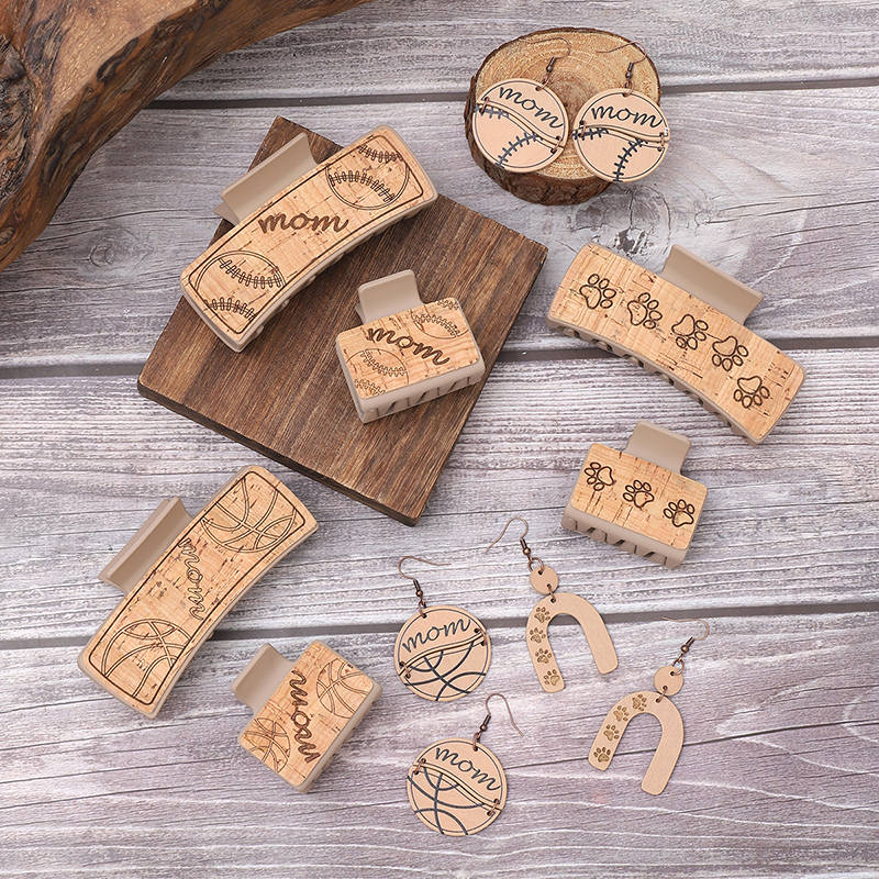 Simple Style Basketball Wood Women's Earrings display picture 6