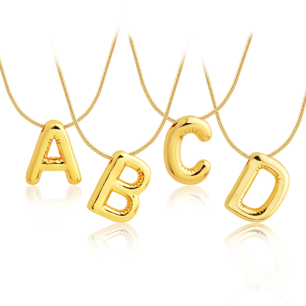 Simple Style Letter Stainless Steel Plating 18k Gold Plated Necklace display picture 5