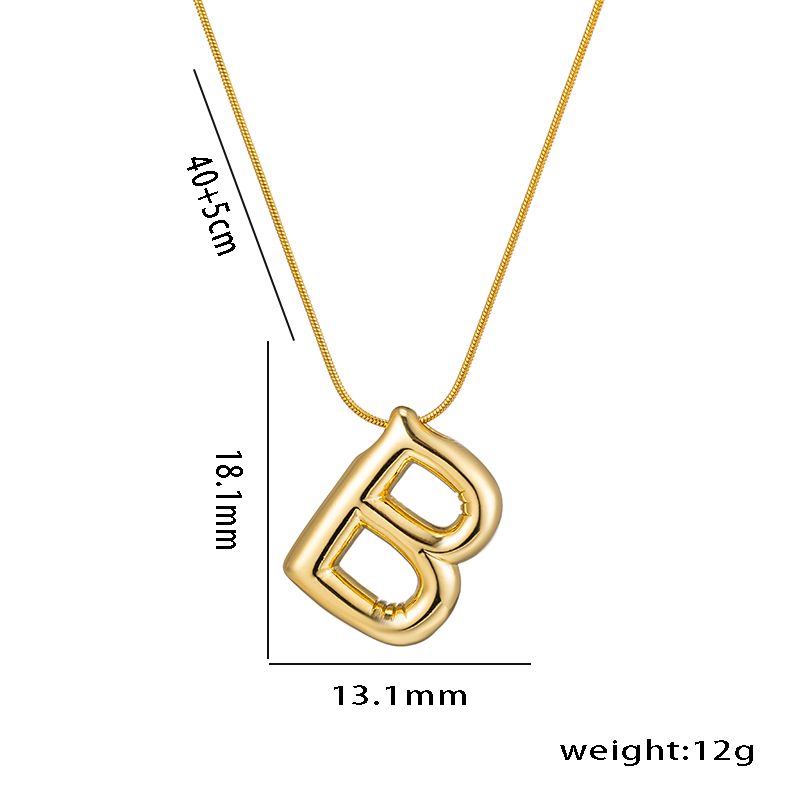 Einfacher Stil Buchstabe Rostfreier Stahl Überzug 18 Karat Vergoldet Halskette display picture 2