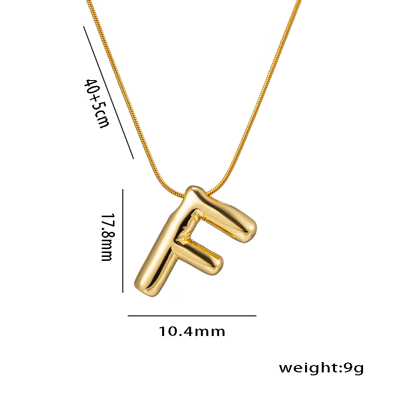 Einfacher Stil Buchstabe Rostfreier Stahl Überzug 18 Karat Vergoldet Halskette display picture 3