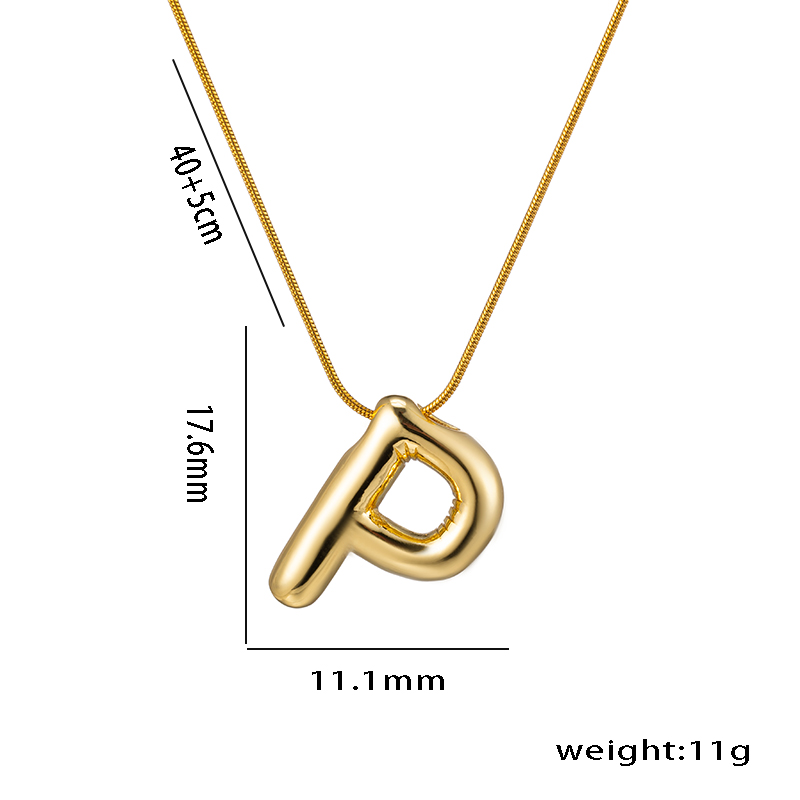 Einfacher Stil Buchstabe Rostfreier Stahl Überzug 18 Karat Vergoldet Halskette display picture 4