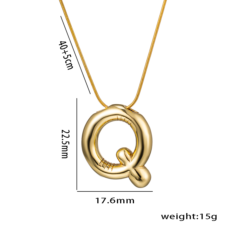 Style Simple Lettre Acier Inoxydable Placage Plaqué Or 18k Collier display picture 1