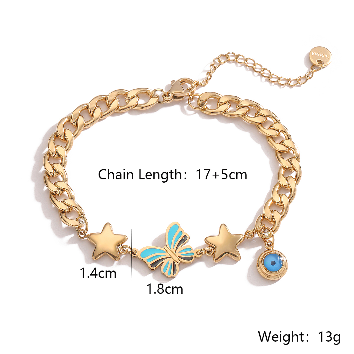 Simple Style Butterfly 304 Stainless Steel 18K Gold Plated Bracelets In Bulk display picture 2