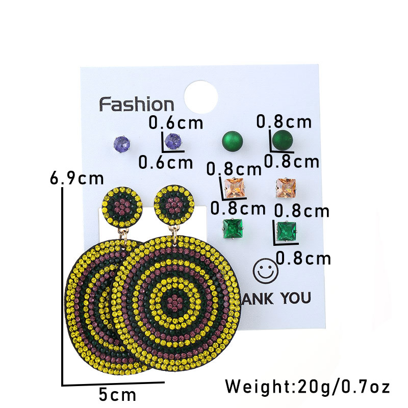 Wholesale Jewelry Commute Shiny Shamrock Letter Alloy Cloth Rhinestones Inlay Drop Earrings display picture 14