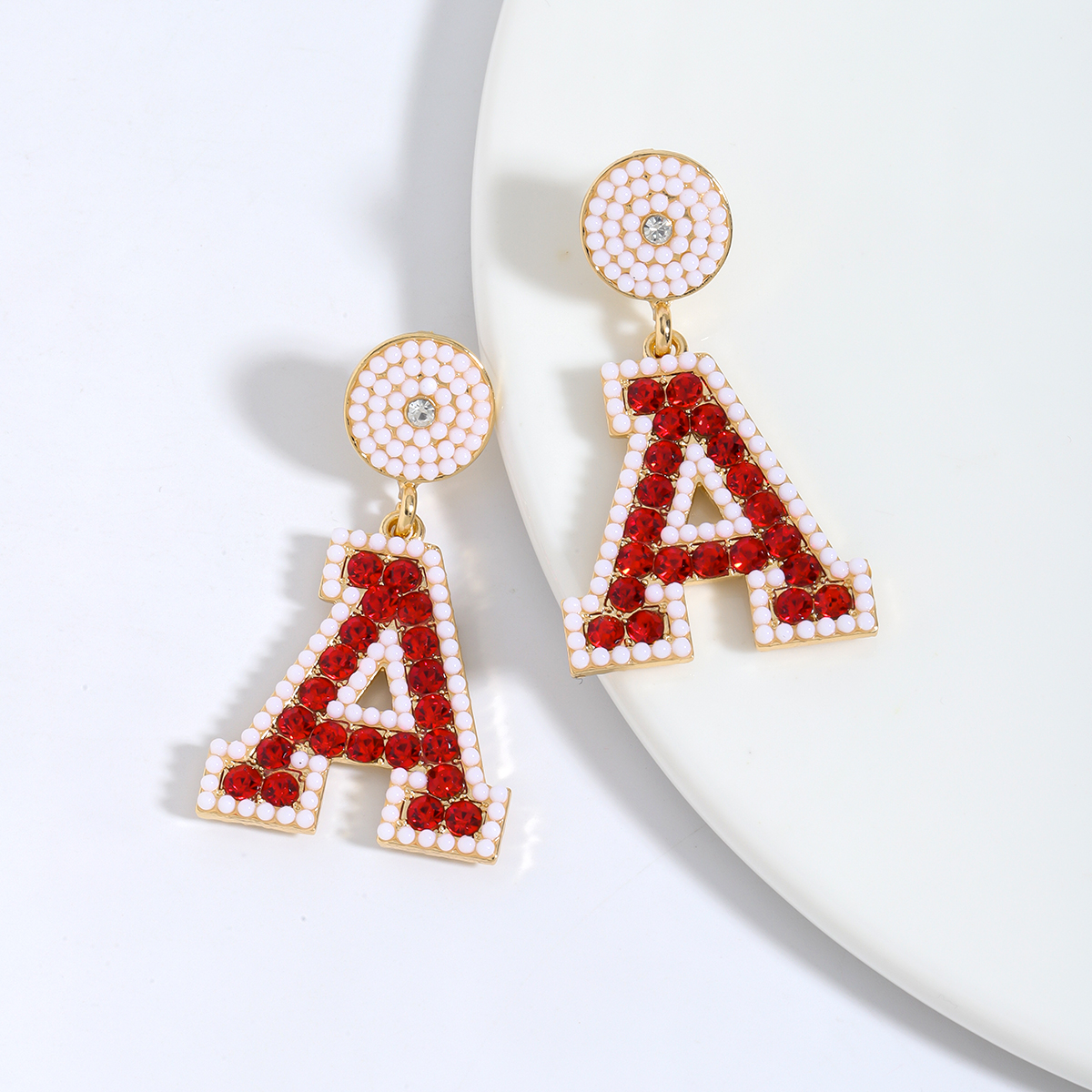 1 Pair Casual Elegant Letter Polishing Plating Inlay Alloy Acrylic Gold Plated Silver Plated Drop Earrings display picture 7