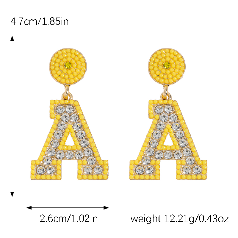 1 Pair Casual Elegant Letter Polishing Plating Inlay Alloy Acrylic Gold Plated Silver Plated Drop Earrings display picture 1