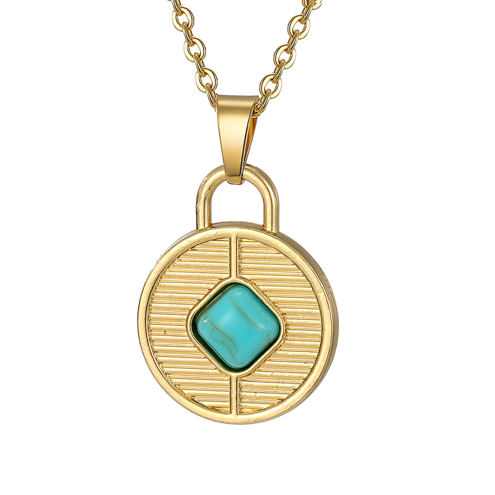 Vintage Style Simple Style Classic Style Color Block Alloy Women's Pendant Necklace display picture 12