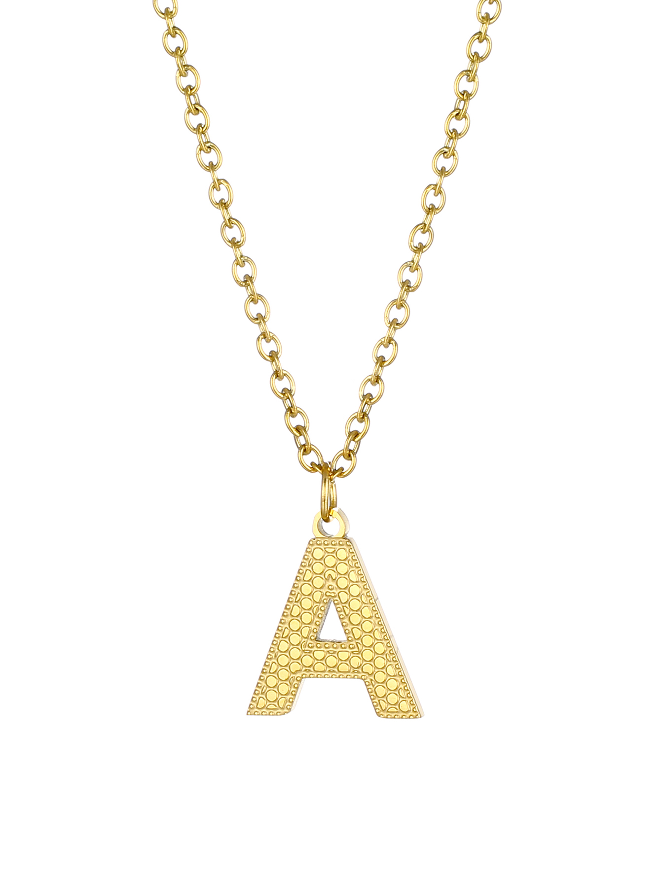 Basic Letter Stainless Steel Plating 18k Gold Plated Pendant Necklace display picture 4