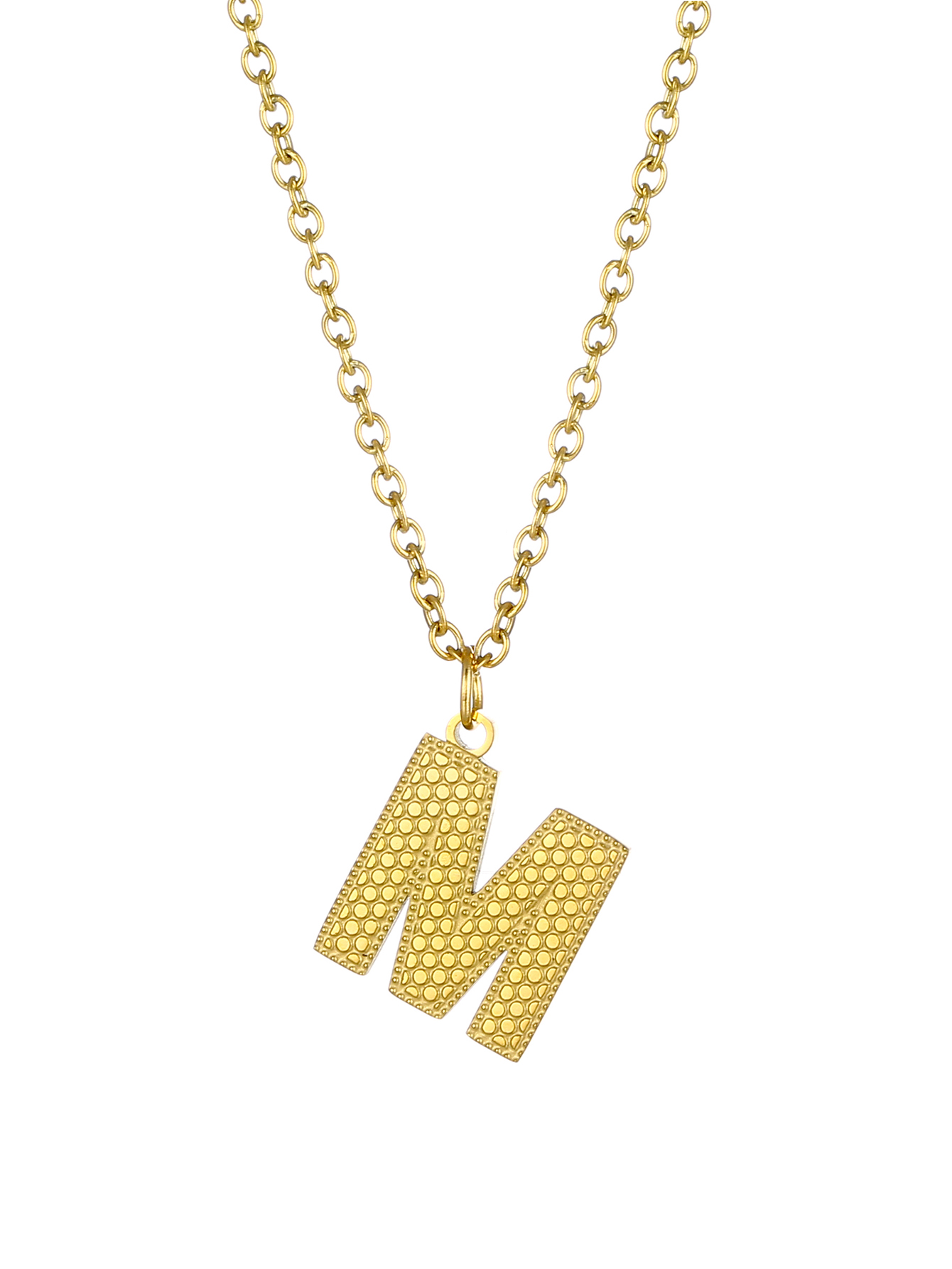 Basic Letter Stainless Steel Plating 18k Gold Plated Pendant Necklace display picture 16