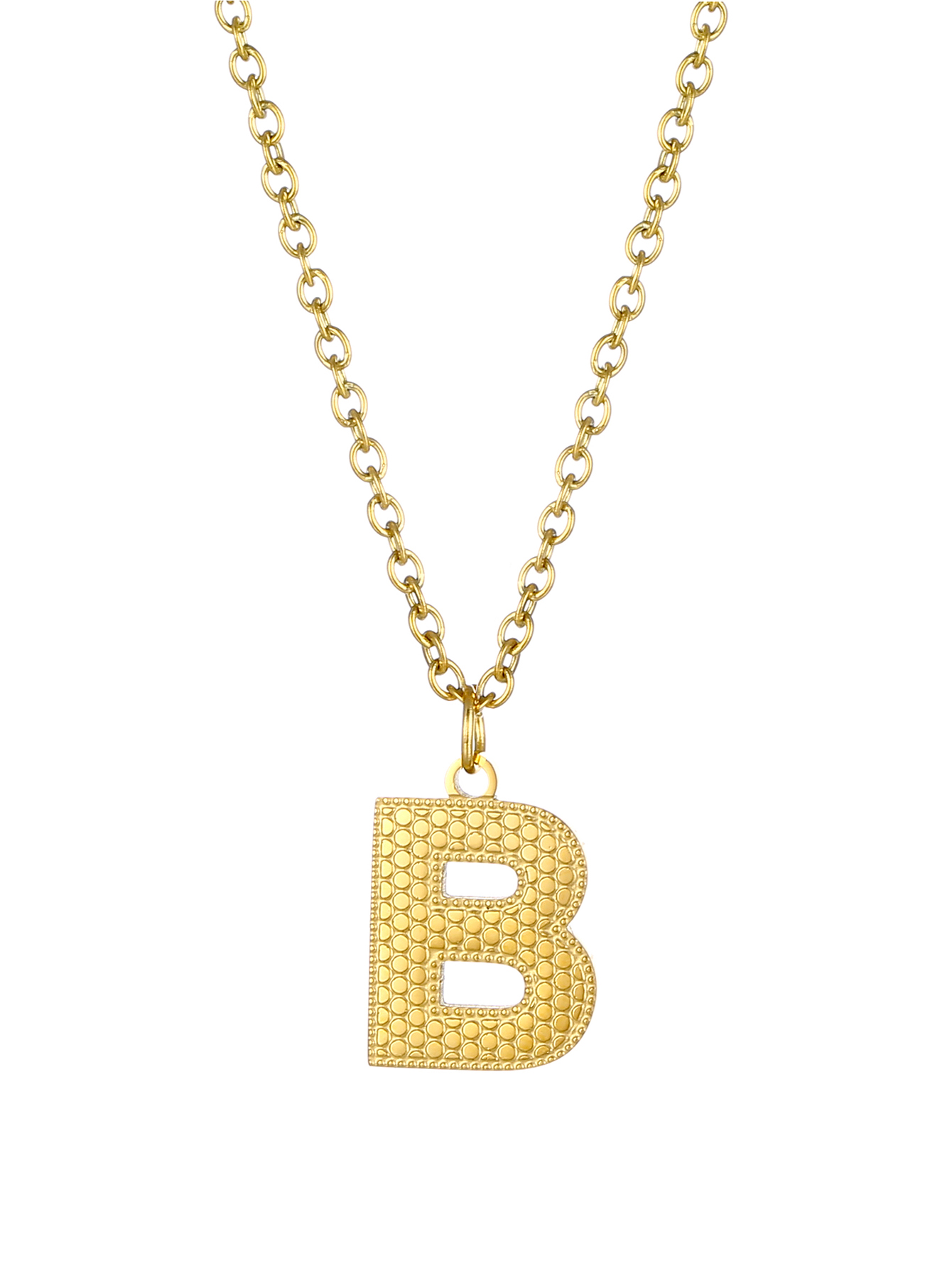 Basic Letter Stainless Steel Plating 18k Gold Plated Pendant Necklace display picture 5