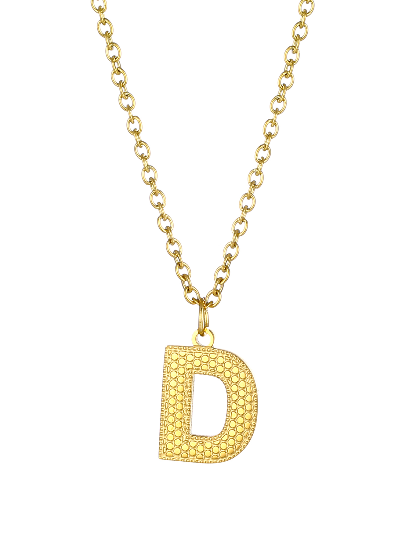Basic Letter Stainless Steel Plating 18k Gold Plated Pendant Necklace display picture 7