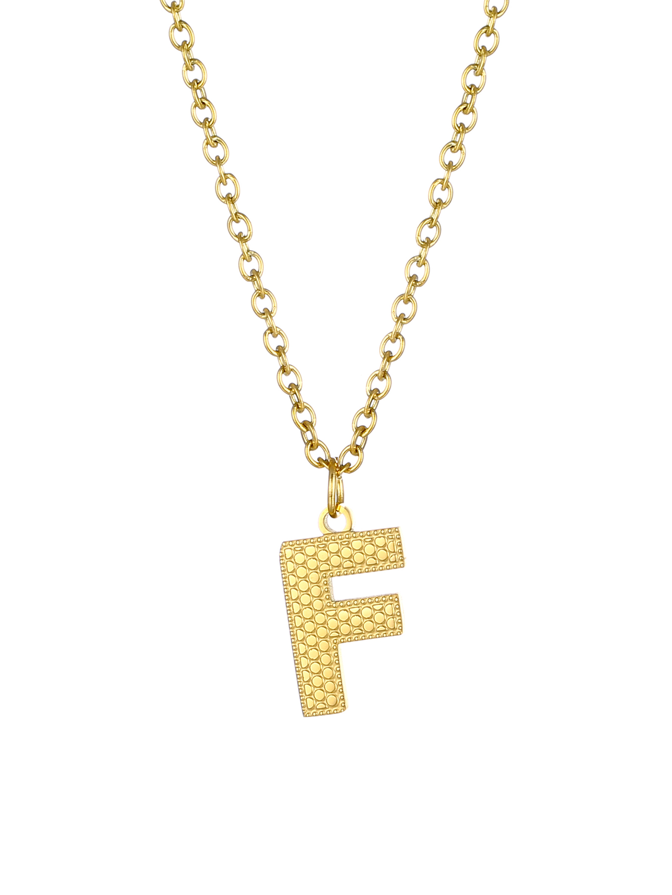 Basic Letter Stainless Steel Plating 18k Gold Plated Pendant Necklace display picture 9