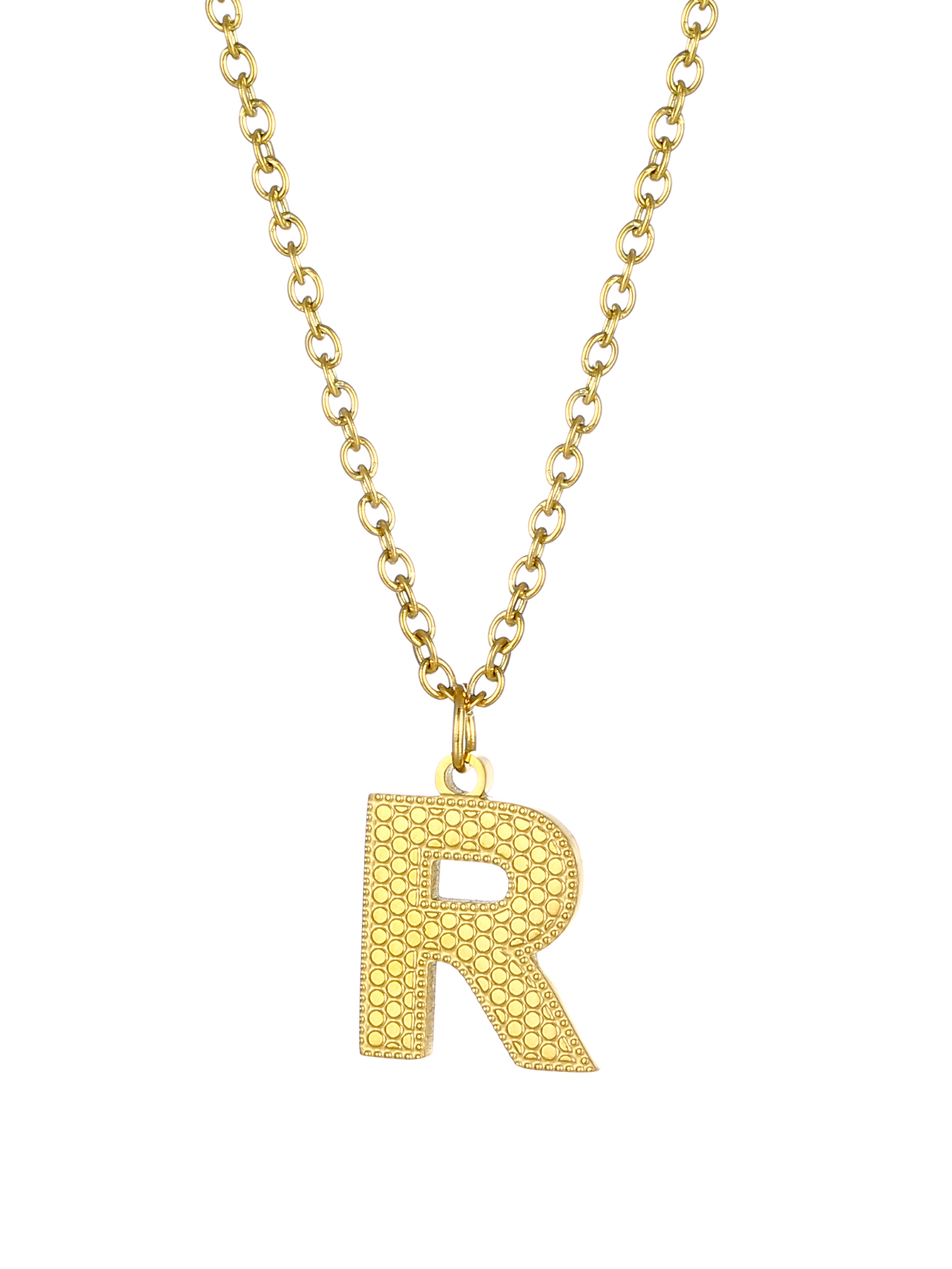 Basic Letter Stainless Steel Plating 18k Gold Plated Pendant Necklace display picture 21