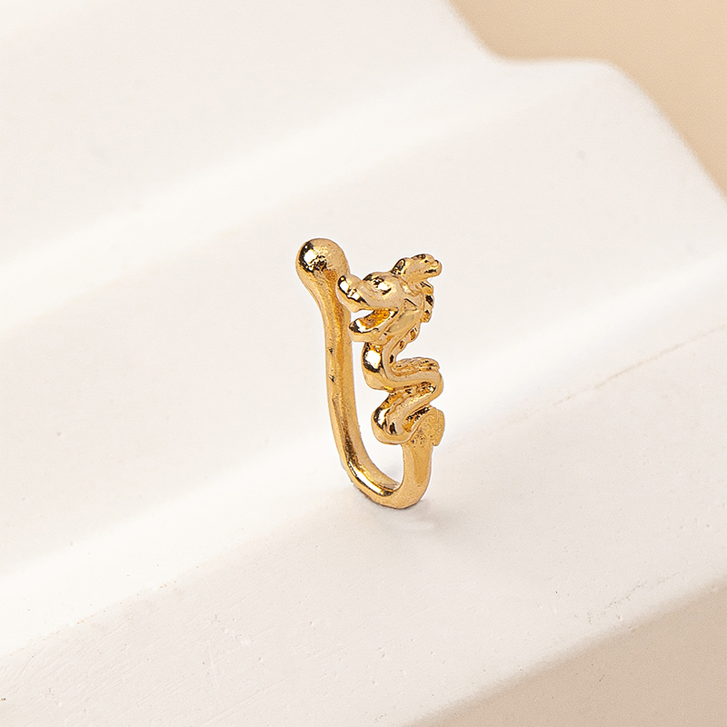 Elegant Luxurious Solid Color Alloy Gold Plated Artificial Diamond Nose Studs In Bulk display picture 1