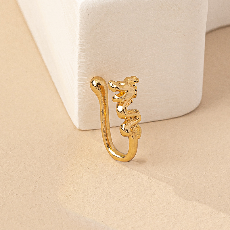 Elegant Luxurious Solid Color Alloy Gold Plated Artificial Diamond Nose Studs In Bulk display picture 3