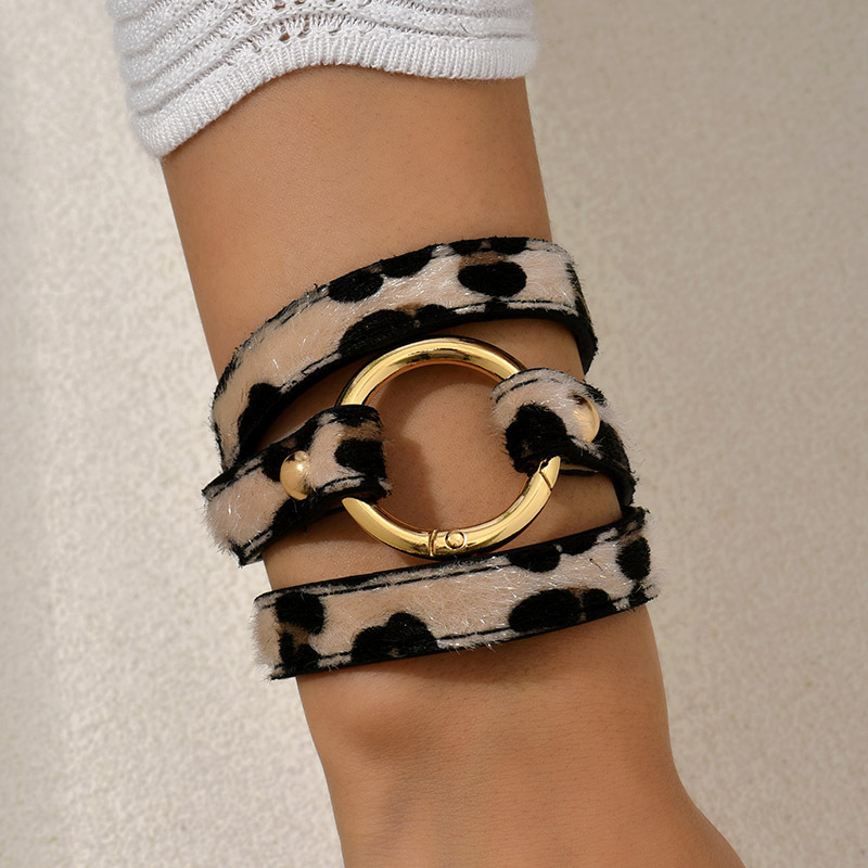 Diseño Original Leopardo Cuero Sintético Enchapado Mujeres Pulsera display picture 1