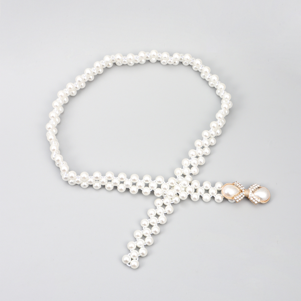 Elegant Simple Style Geometric Artificial Pearl Beaded Women's Chain Belts display picture 4