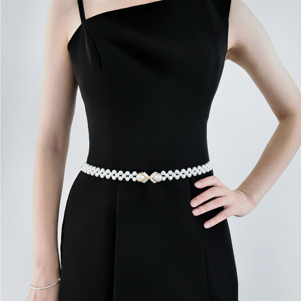 Elegant Simple Style Geometric Artificial Pearl Beaded Women's Chain Belts display picture 6
