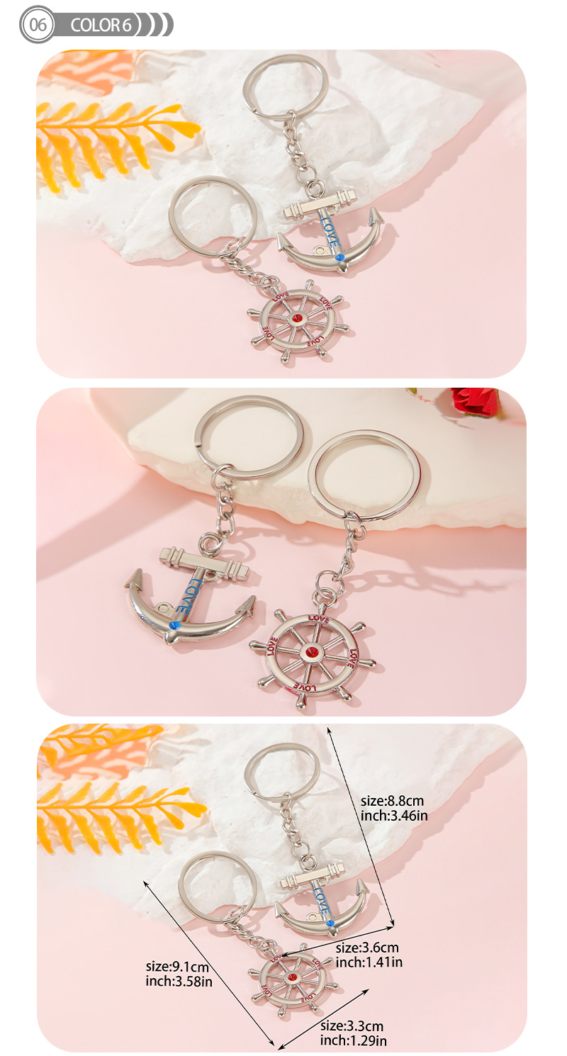 Simple Style Heart Shape Alloy Valentine's Day Keychain display picture 7