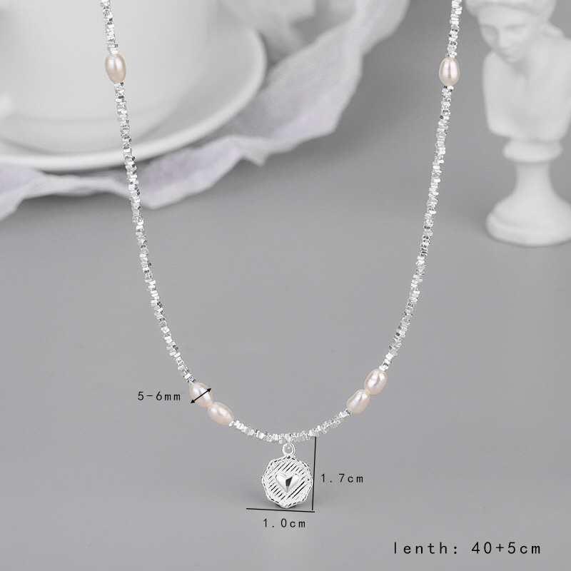 Einfacher Stil Einfarbig Sterling Silber Hülse Perlen Handgemacht Doppellagige Halsketten display picture 11