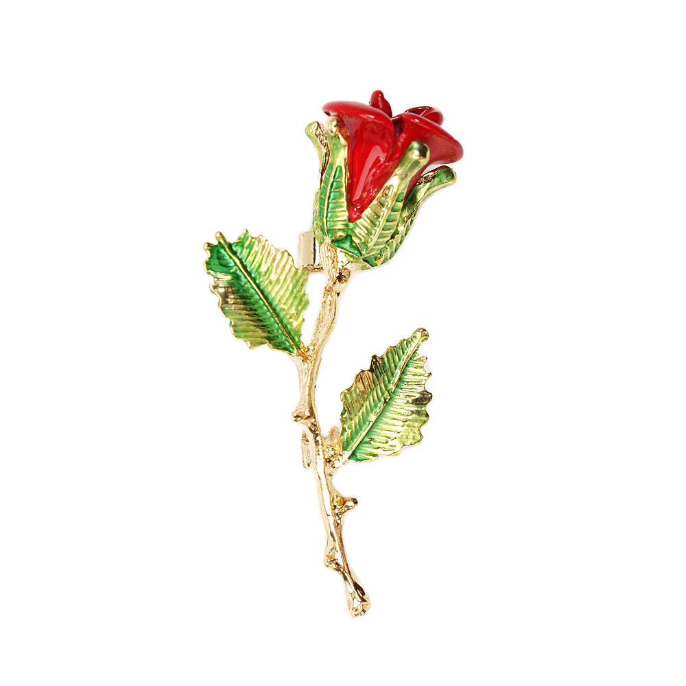 Vintage Style Rose Flower Metal Unisex Brooches display picture 5