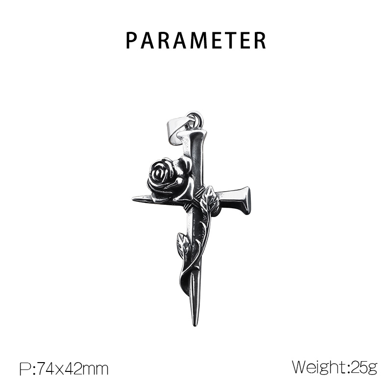 Basic Cross Stainless Steel Polishing Unisex Charms display picture 1
