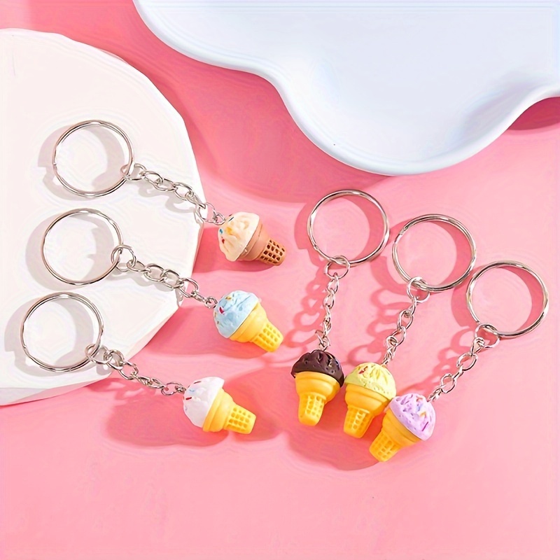 Cute Ice Cream Resin Keychain display picture 2
