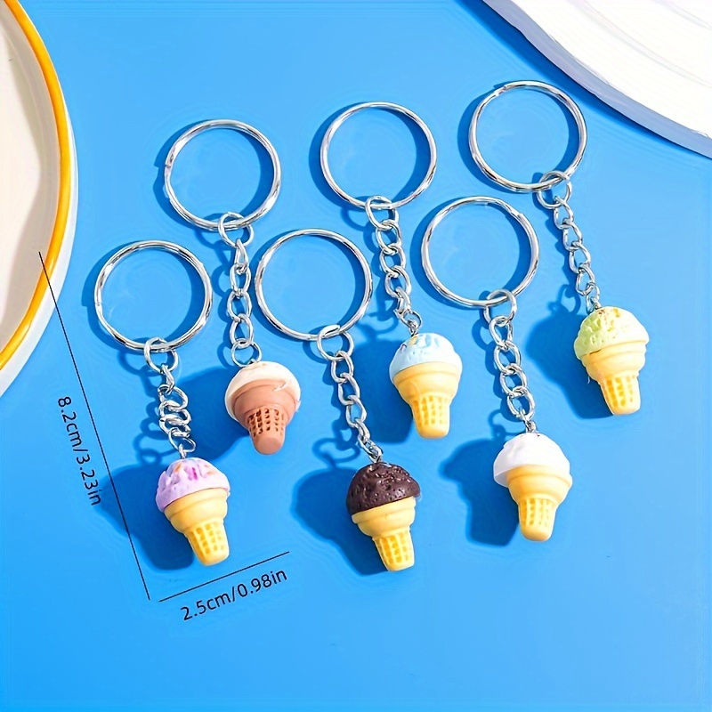 Cute Ice Cream Resin Keychain display picture 3