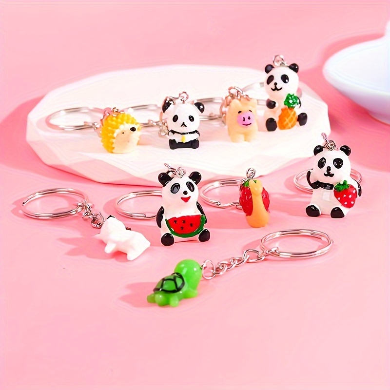 Cute Animal Cartoon Resin Keychain display picture 2