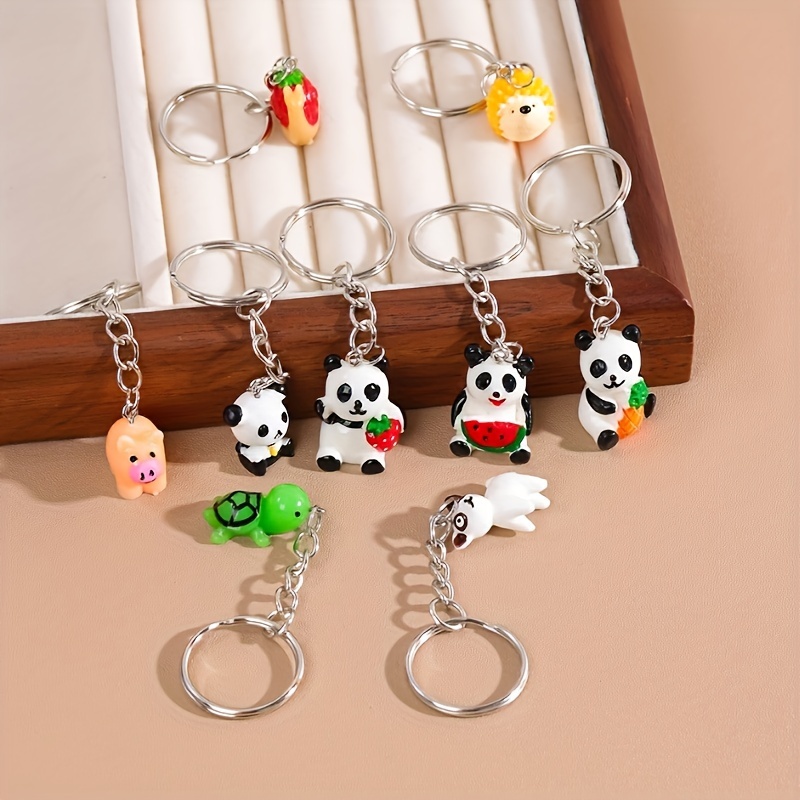 Cute Animal Cartoon Resin Keychain display picture 1