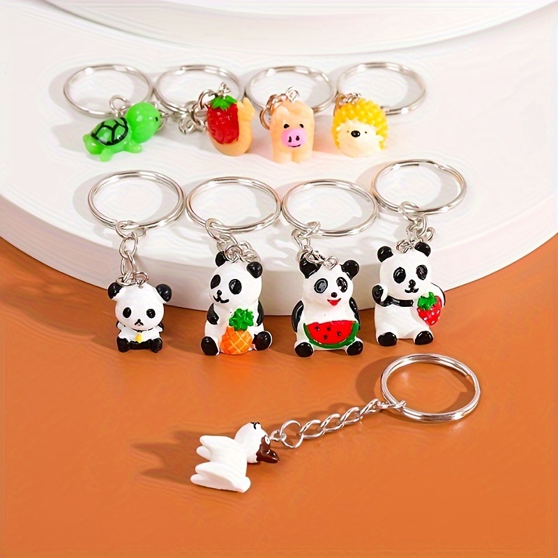 Cute Animal Cartoon Resin Keychain display picture 3