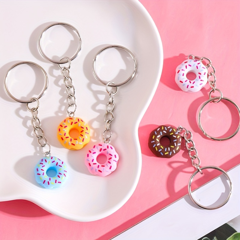 Cute Donuts Resin Keychain display picture 2