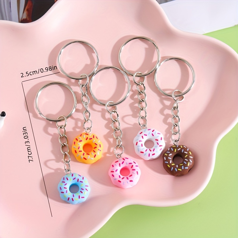 Cute Donuts Resin Keychain display picture 4