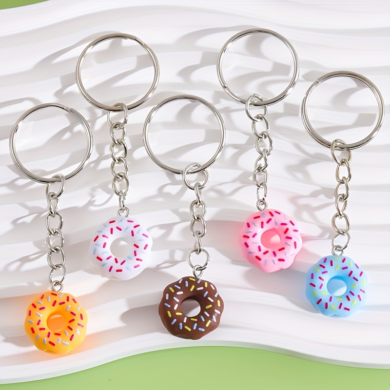 Cute Donuts Resin Keychain display picture 3
