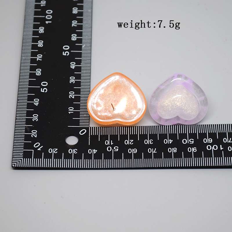1 Pair Cute Heart Shape Resin Ear Studs display picture 8