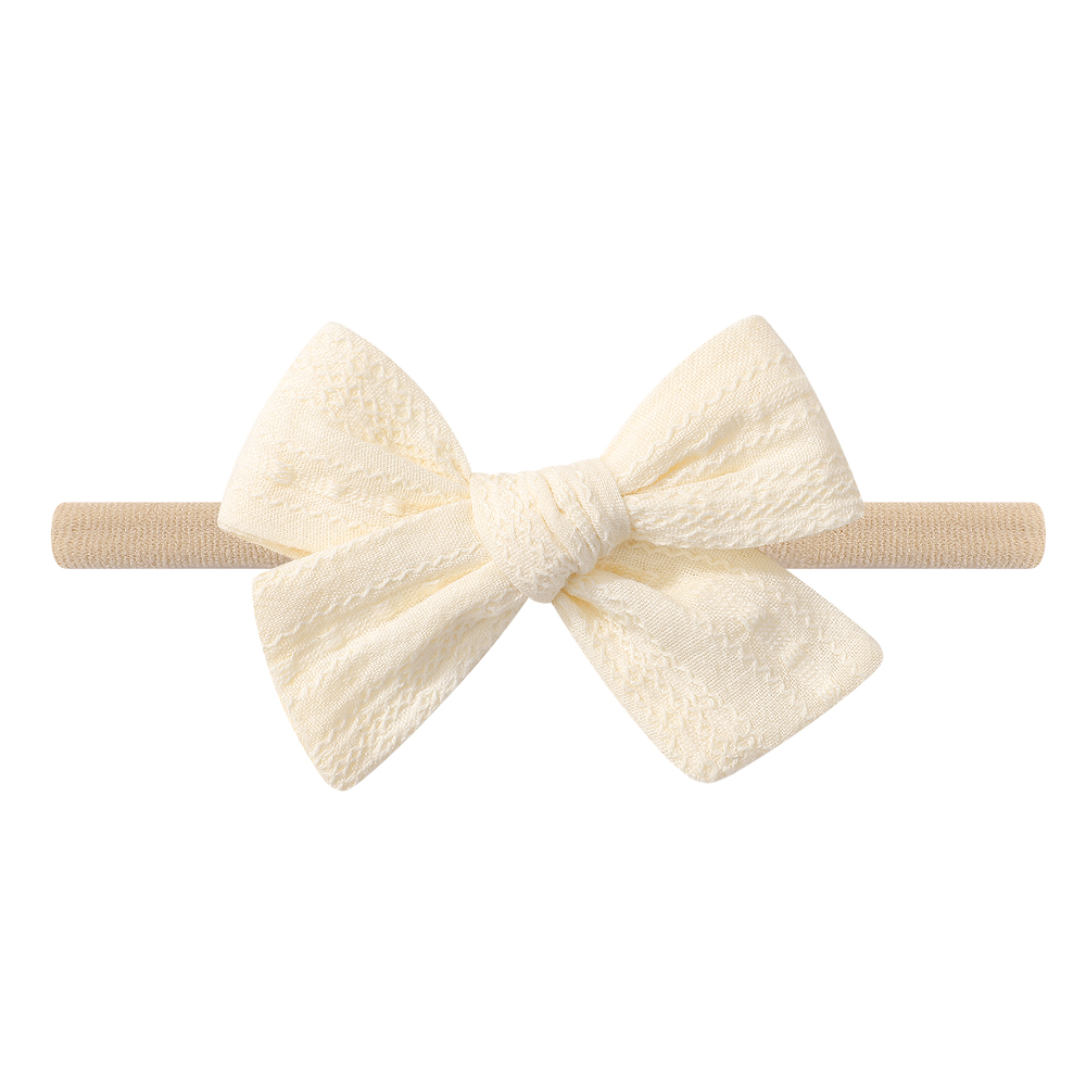 Girl's Princess Cute Pastoral Plaid Bow Knot Daisy Linen Cloth Hair Clip display picture 8