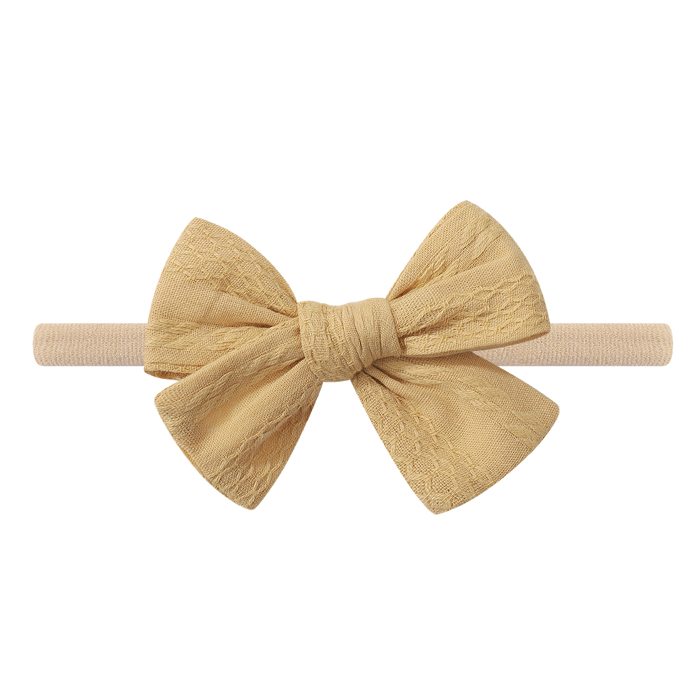 Girl's Princess Cute Pastoral Plaid Bow Knot Daisy Linen Cloth Hair Clip display picture 10