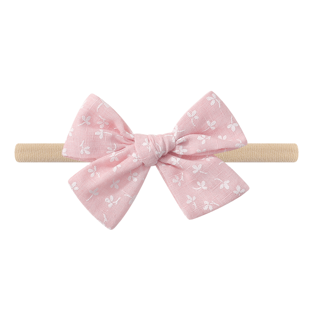 Girl's Princess Cute Pastoral Plaid Bow Knot Daisy Linen Cloth Hair Clip display picture 15