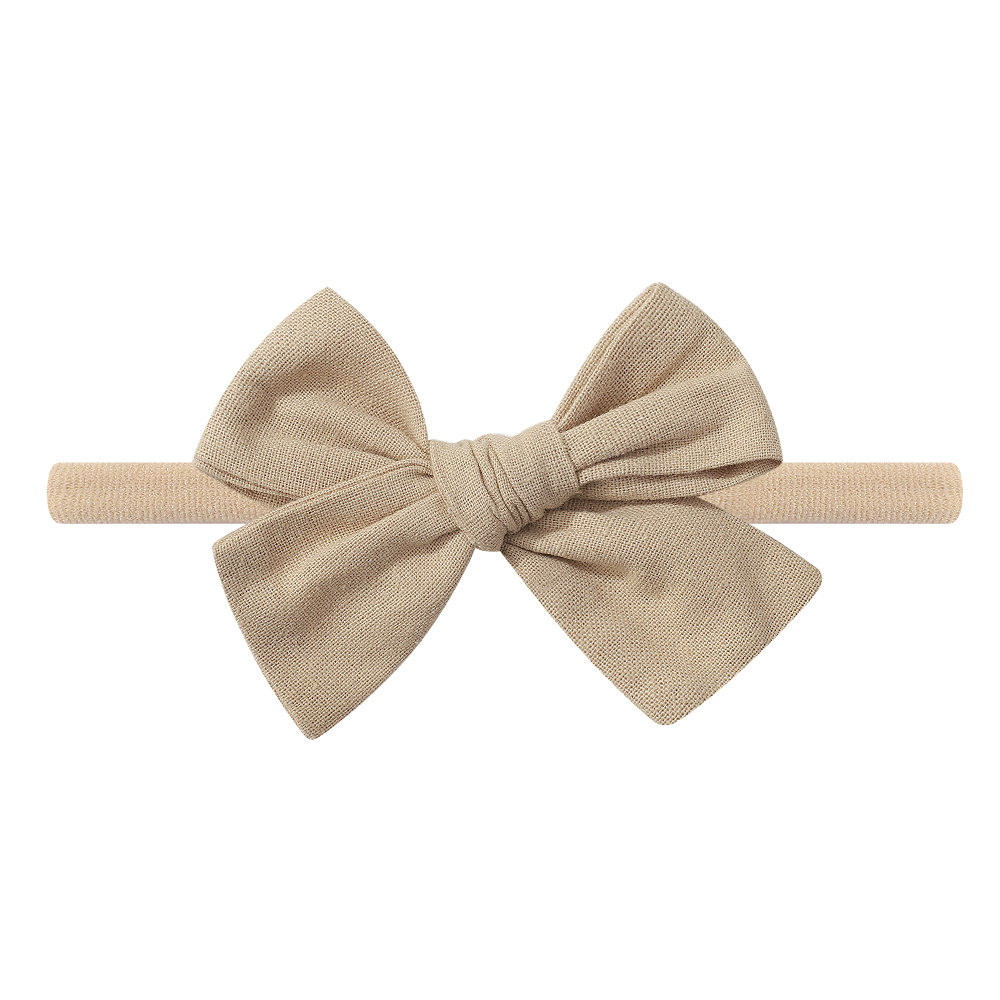 Girl's Princess Cute Pastoral Plaid Bow Knot Daisy Linen Cloth Hair Clip display picture 16