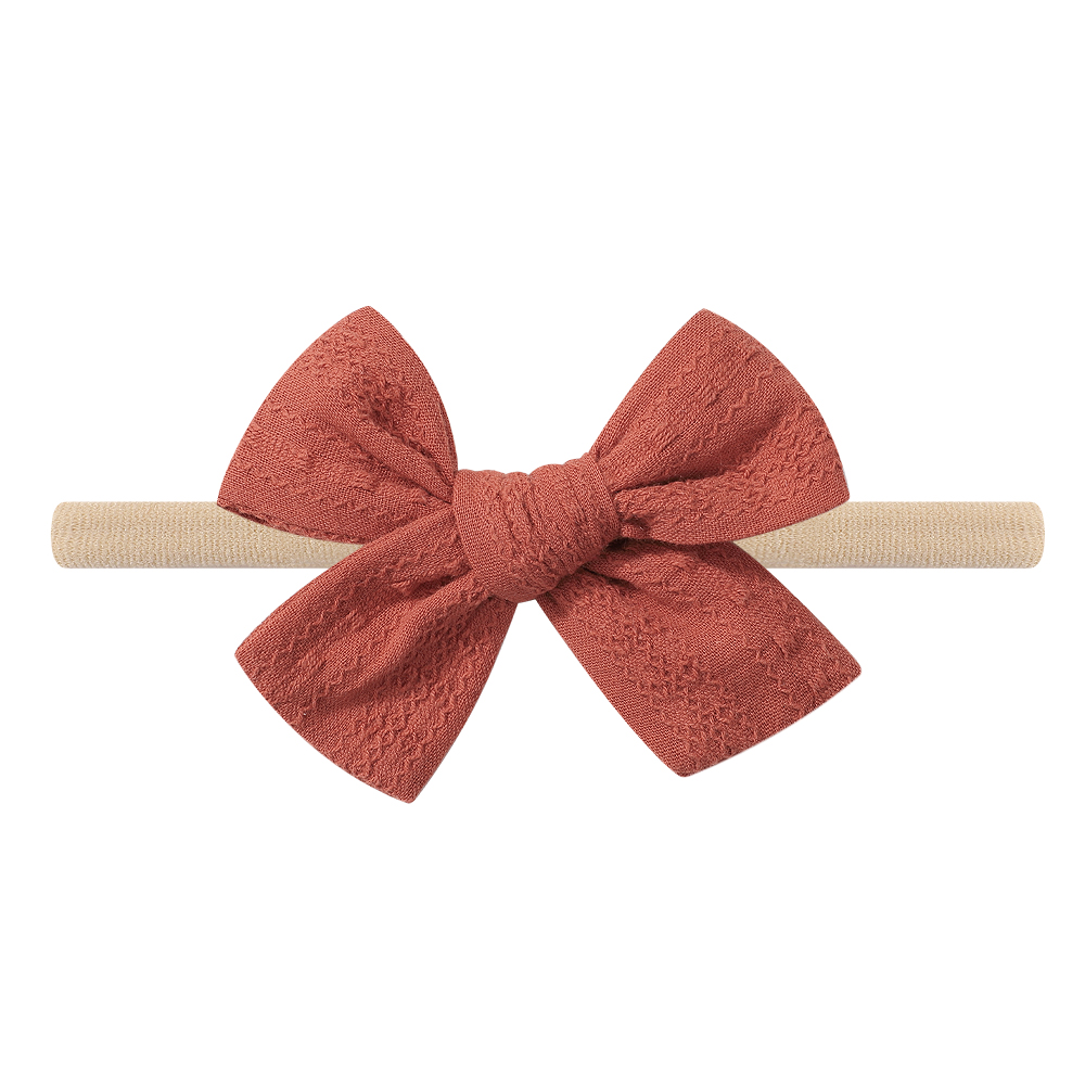Girl's Princess Cute Pastoral Plaid Bow Knot Daisy Linen Cloth Hair Clip display picture 13