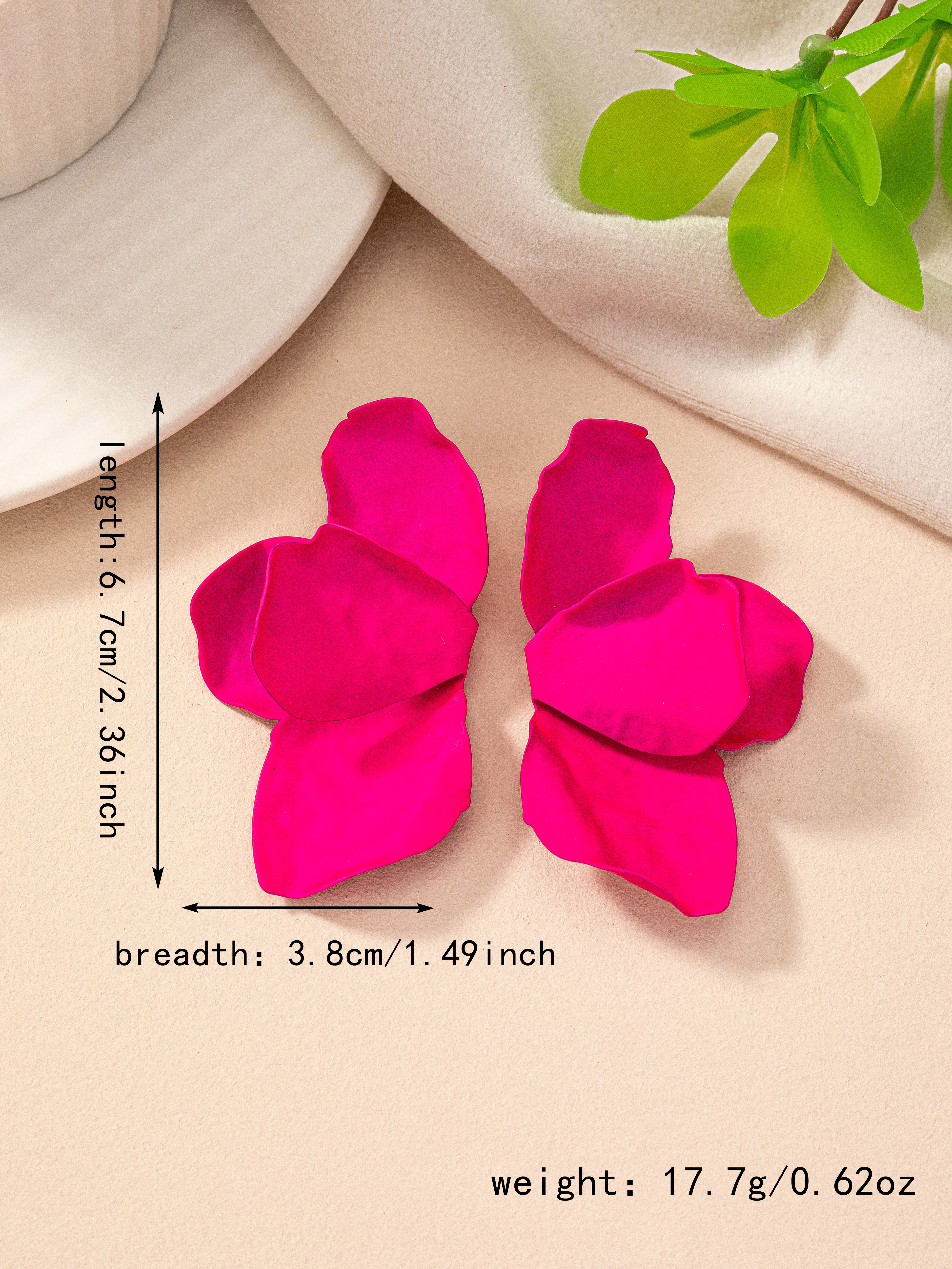 1 Pair Elegant Simple Style Flower Alloy Ear Studs display picture 10