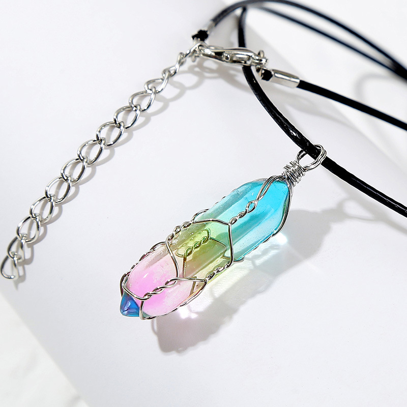 Ig-stil Einfacher Stil Geometrisch Künstlicher Kristall Frau Halskette Mit Anhänger display picture 3