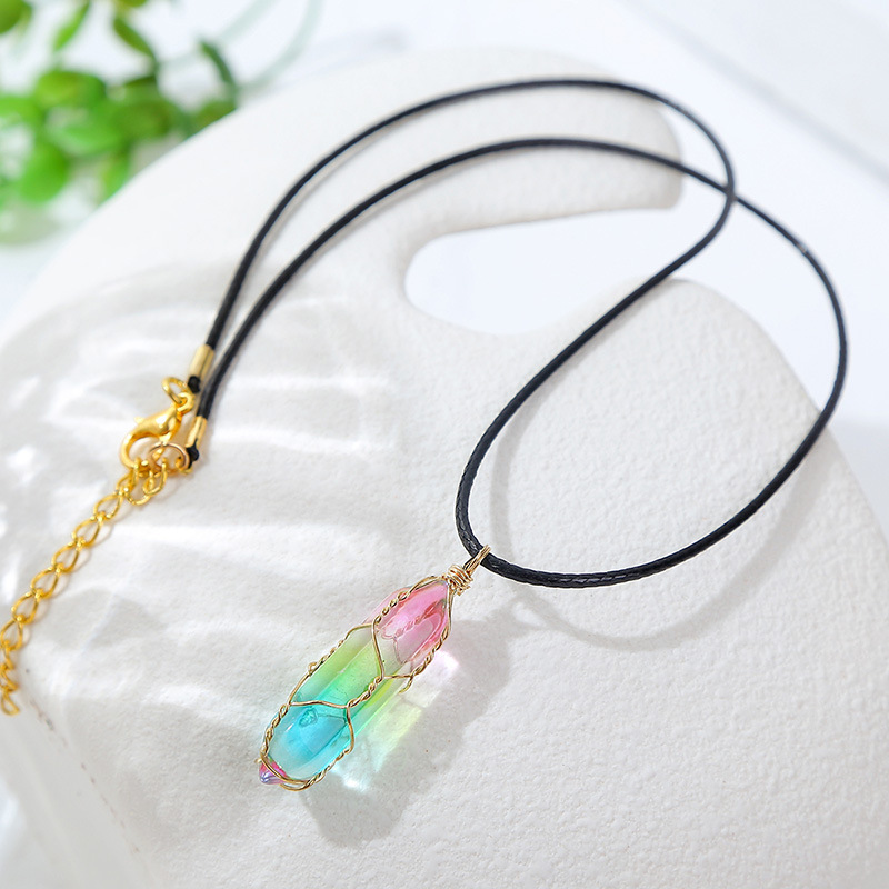 Ig Style Simple Style Geometric Artificial Crystal Women's Pendant Necklace display picture 5