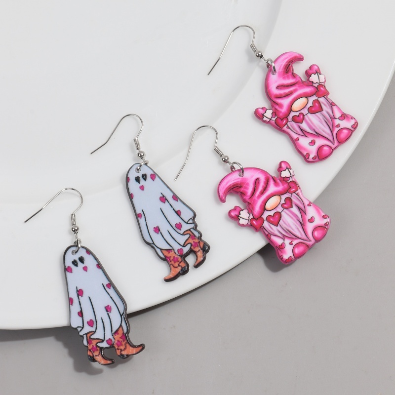 1 Pair Cute Funny Sweet Geometric Arylic Drop Earrings display picture 5