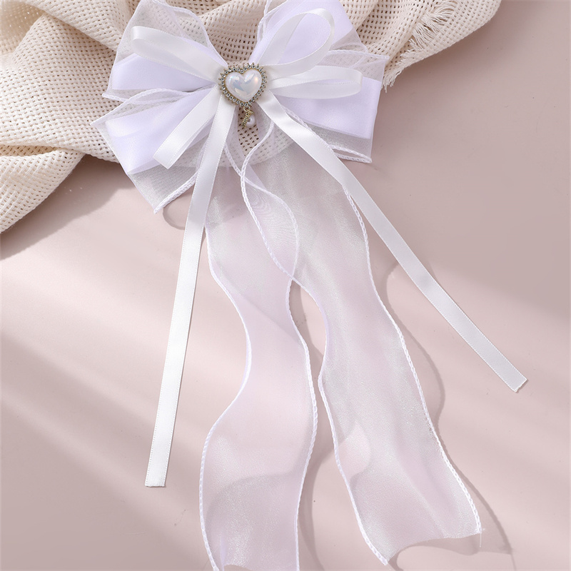 Women's Sweet Solid Color Bow Knot Cloth Hair Clip display picture 2