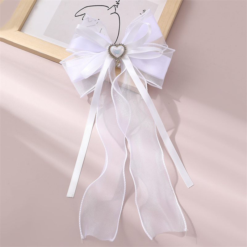 Women's Sweet Solid Color Bow Knot Cloth Hair Clip display picture 4
