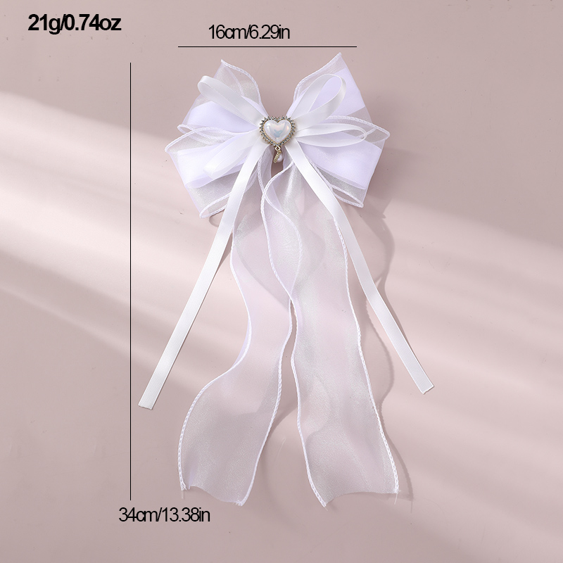 Women's Sweet Solid Color Bow Knot Cloth Hair Clip display picture 6