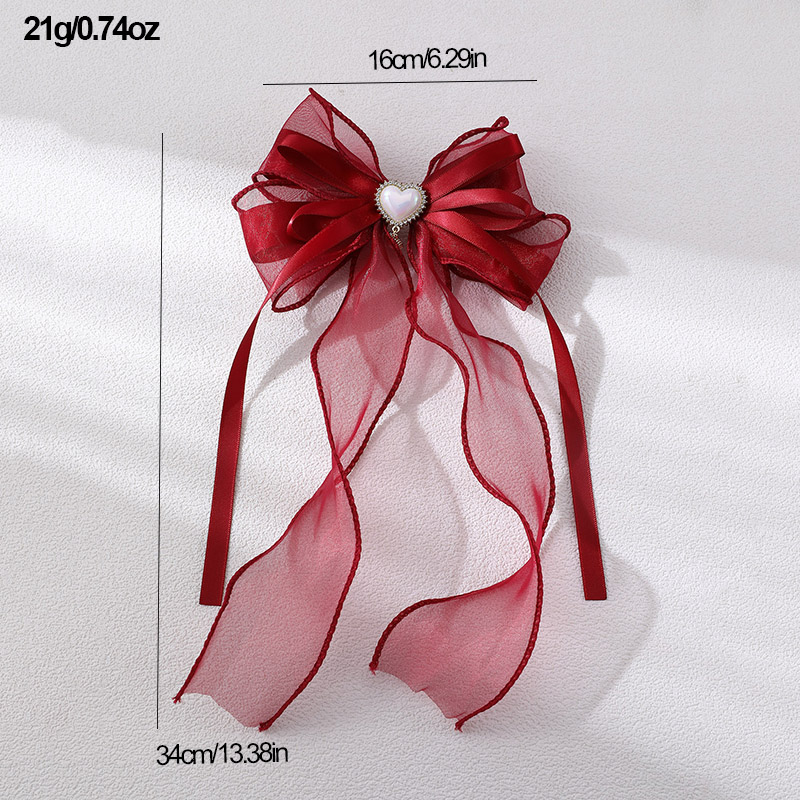 Women's Sweet Solid Color Bow Knot Cloth Hair Clip display picture 12