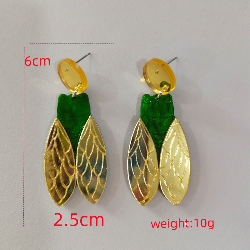1 Pair Ig Style Simple Style Insect Arylic Drop Earrings display picture 1