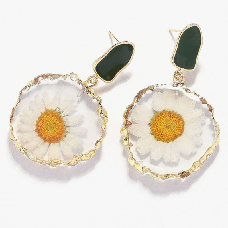 1 Pair Ig Style Sweet Flower Arylic Drop Earrings display picture 2
